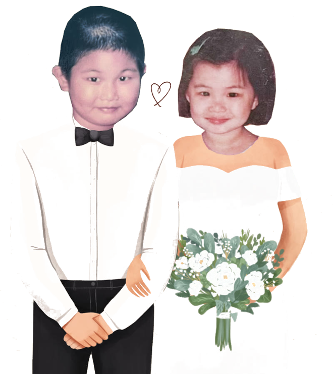 Bryan and Kirsten as children
